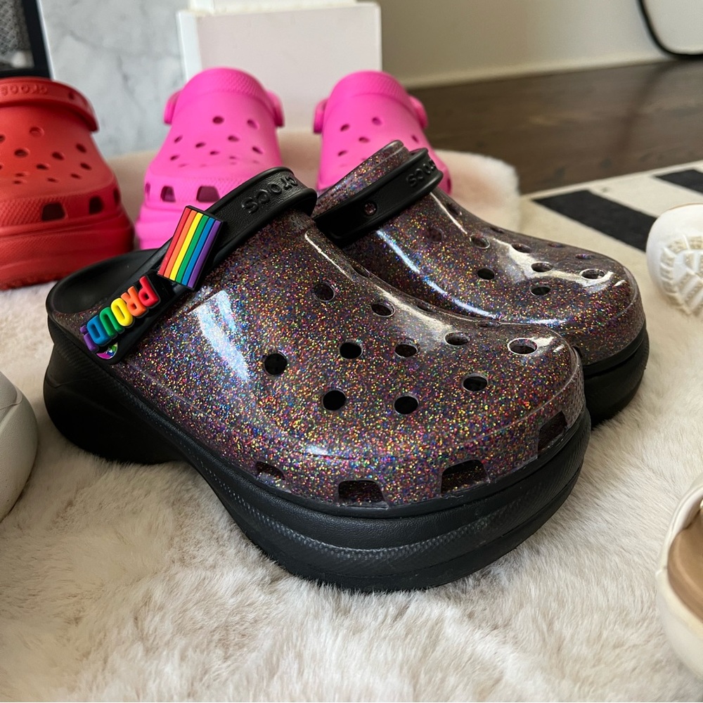 Pride glitter bae crocs.. sold out!!!!